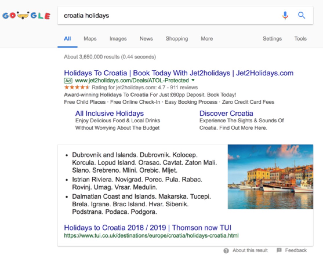 TUI rich snippets