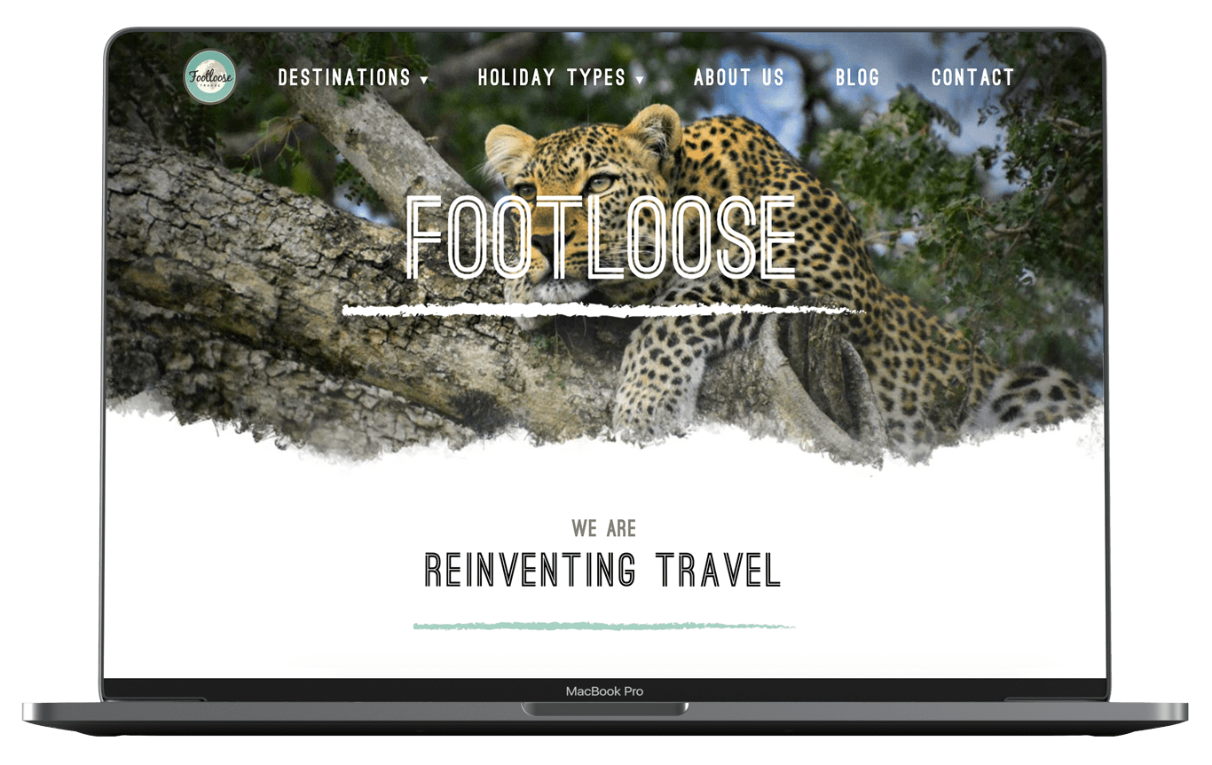 Footloose Website Design on Macbook