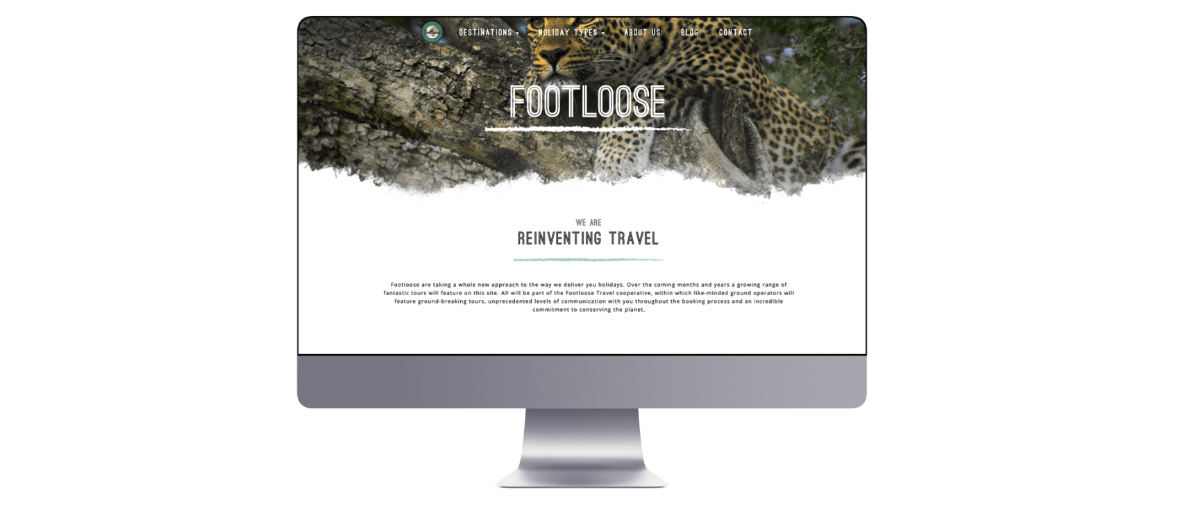 Footloose Website Design on Mac