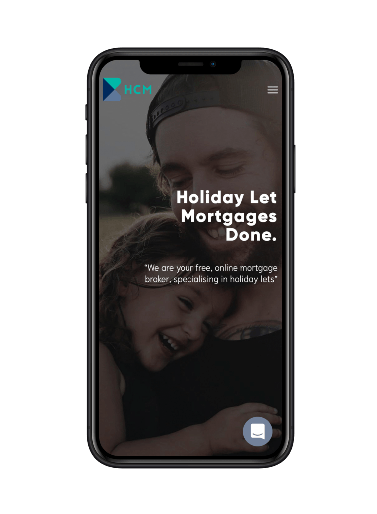 Holiday Cottage Mortgages website design on iPhone